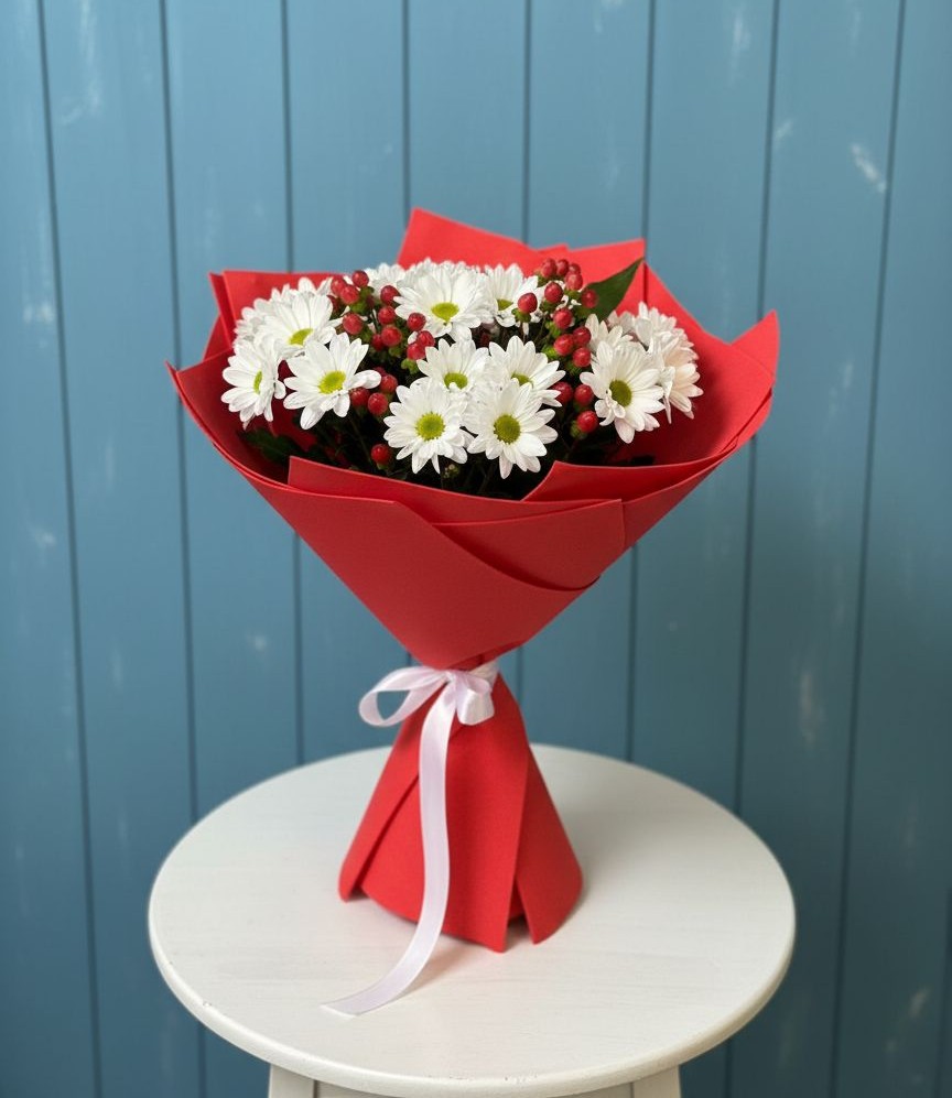 Букет цветов из: Хризантемы в Чистогорском