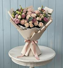 Букет цветов из:  Розы и Лизиантусы в Чистогорском