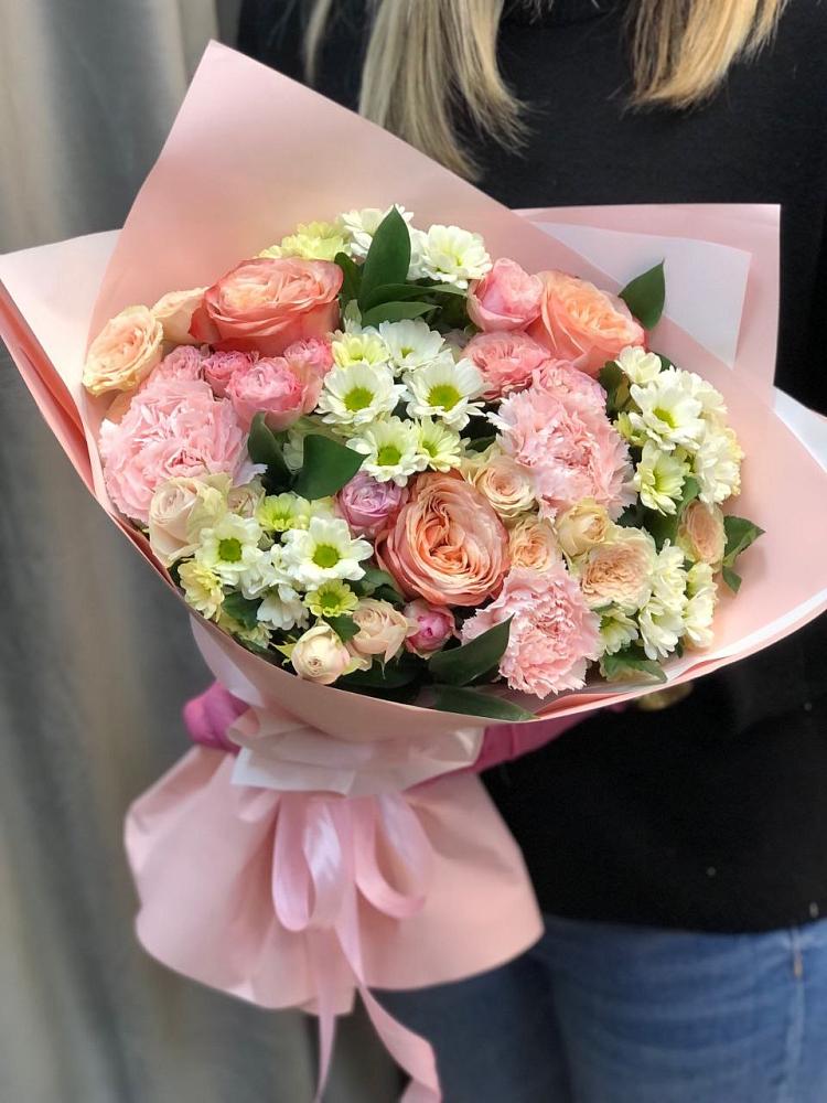 Букет цветов из: Гвоздики, Розы и Хризантемы в Чистогорском