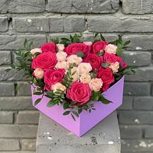 Цветочная композиция из Розы в коробке в Чистогорском