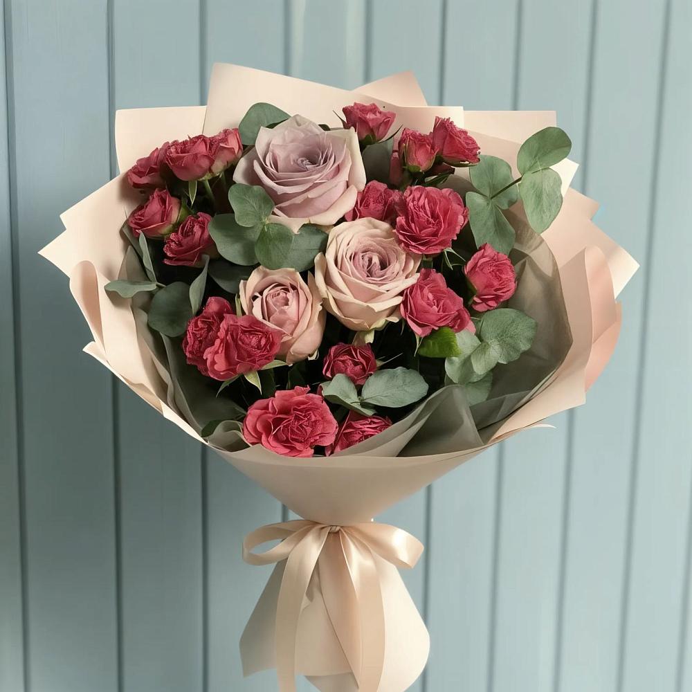 Букет цветов из: Гвоздики и Розы в Чистогорском
