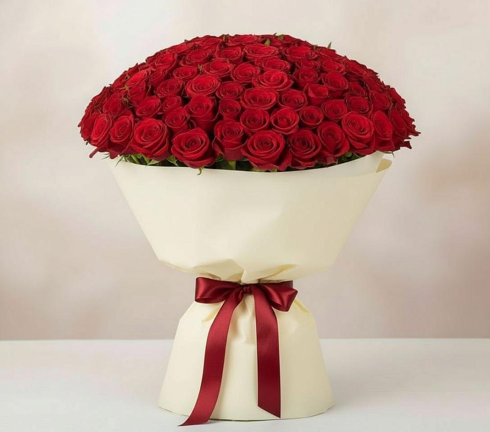 Букет 101 Красная роза Милано в Чистогорском