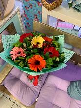 Букет цветов из:  Герберы, Хризантемы и Альстромерии #REPLACE_PRED# Чистогорском