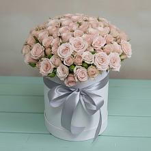 Цветочная композиция из Розы в шляпной коробке в Чистогорском