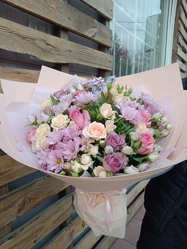 Букет цветов из: Розы и Хризантемы в Чистогорском