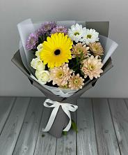 Букет цветов из:  Розы, Герберы и Хризантемы в Чистогорском