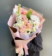 Букет цветов из:  Хризантемы и Розы в Чистогорском