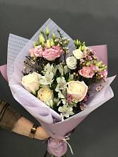 Букет цветов из:  Альстромерии, Розы и Лизиантусы #REPLACE_PRED# Чистогорском