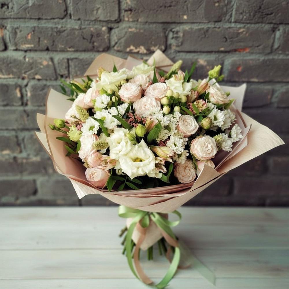 Букет цветов из: Альстромерии, Розы и Хризантемы в Чистогорском
