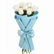 Букет 7 белых роз Проуд в Чистогорском