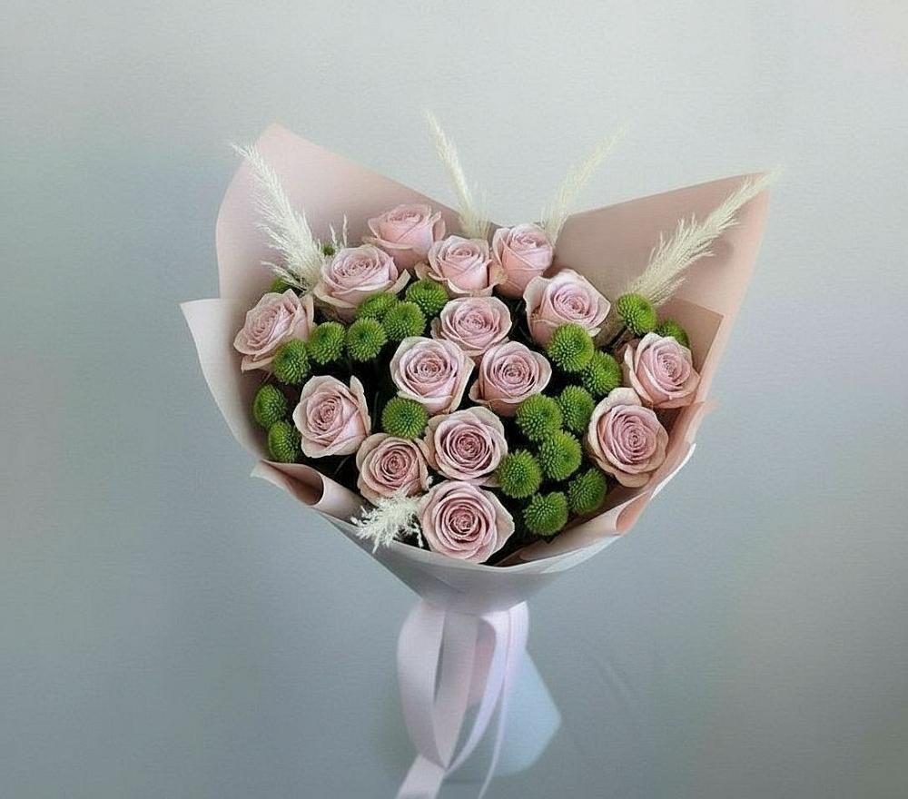 Букет цветов из: Розы и Хризантемы в Чистогорском