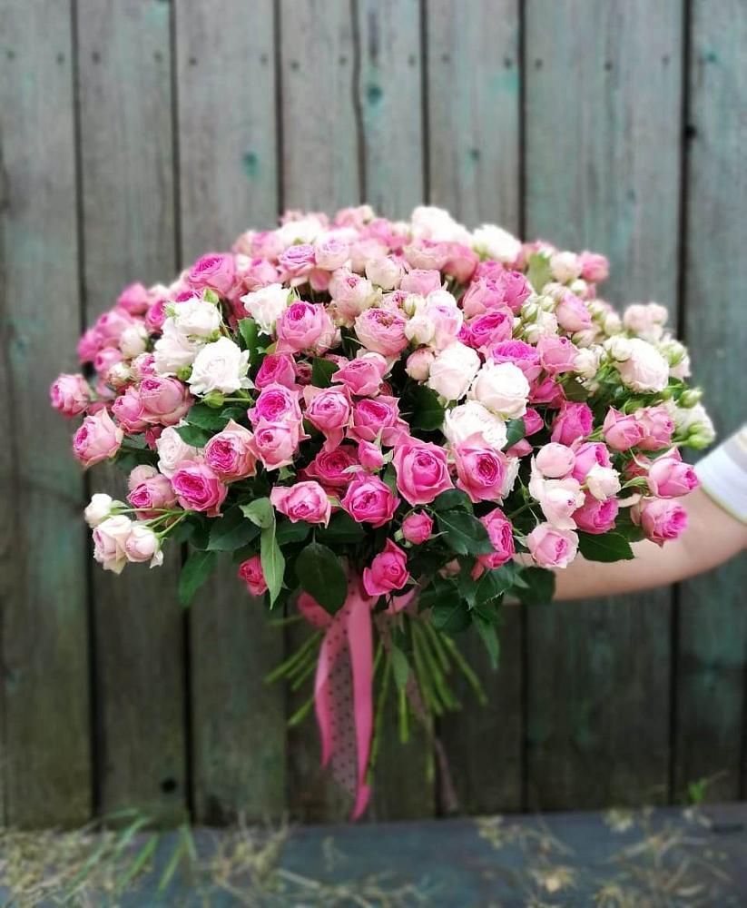 Букет Розовые кустовые розы Натали и Лав Лидия в Чистогорском