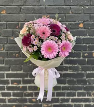 Букет цветов из:  Герберы и Хризантемы в Чистогорском