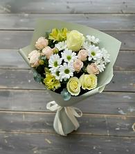 Букет цветов из:  Альстромерии, Розы и Хризантемы в Чистогорском