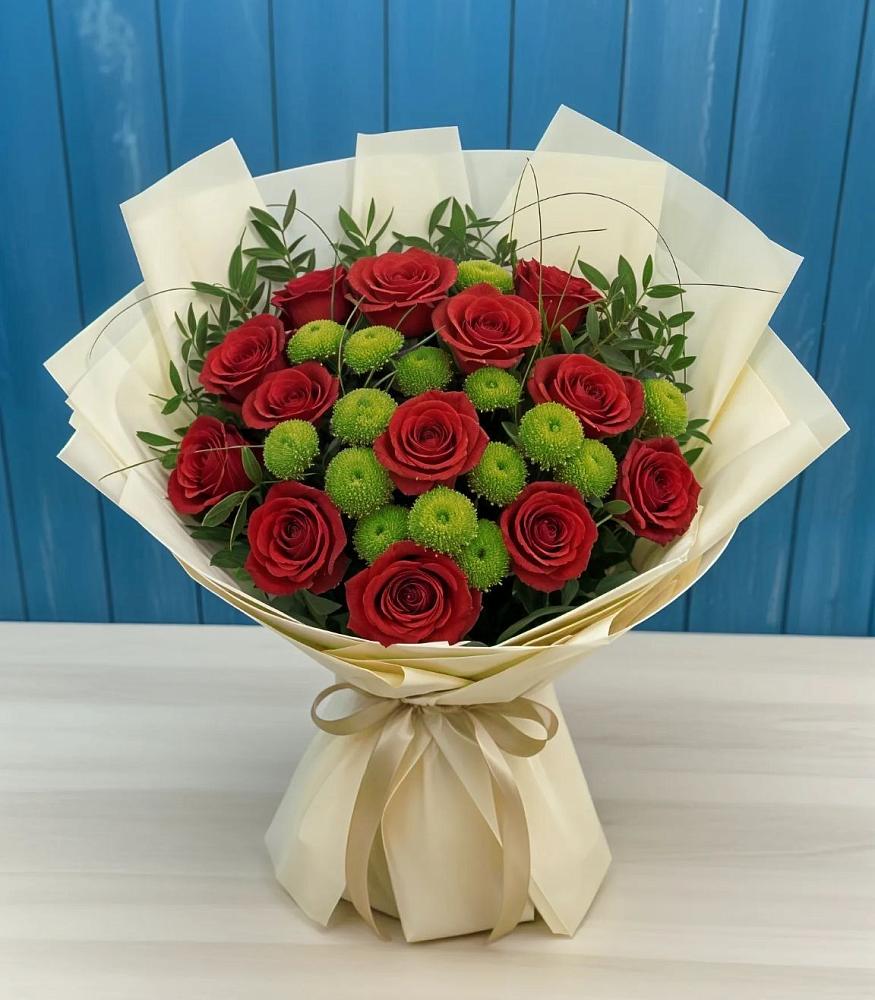 Букет цветов из: Розы и Хризантемы в Чистогорском