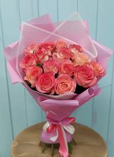 Букет 15 Розовых роз Равель в Чистогорском