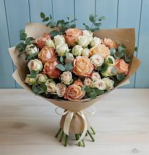 Букет цветов из:  Альстромерии и Розы #REPLACE_PRED# Чистогорском