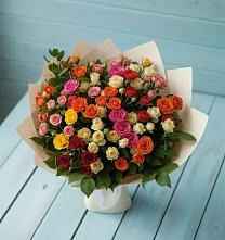 Букет Микс из разноцветных кустовых роз #REPLACE_PRED# Чистогорском
