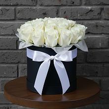 Цветочная композиция из Розы в шляпной коробке в Чистогорском